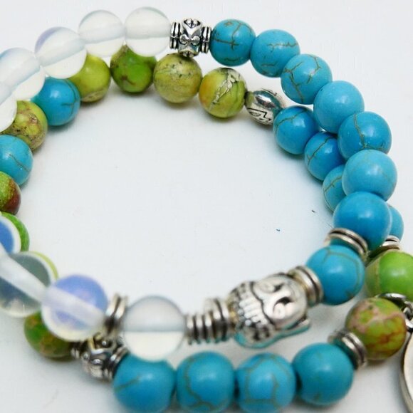 NEW Om Stretch Bead Bracelets - Picture 3 of 3